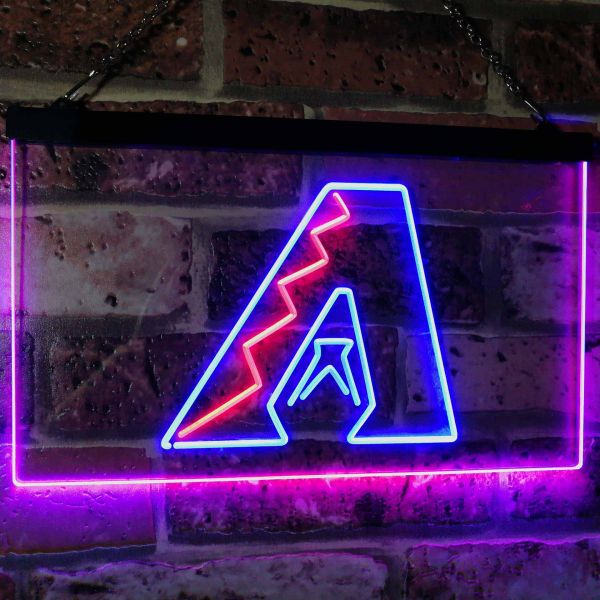 Arizona Diamondbacks Logo Dual LED Neon Light Sign